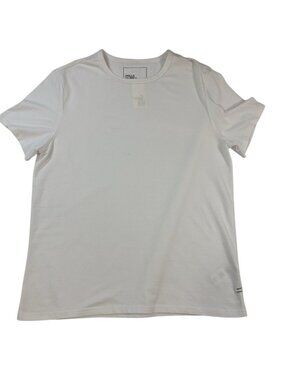 Mills supply Men’s White Crew Neck T Shirt Size M